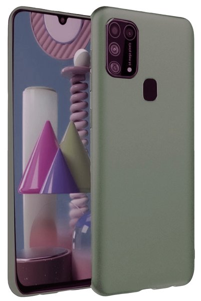 New Face Svl-Shop Galaxy M31 Case Nano Velvet Silicone - (132854) Dark Green