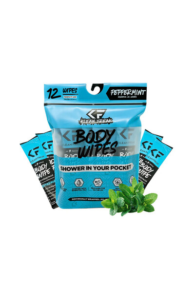 Klean Freak Body Wipes Dozen Pack Peppermint - Peppermint Scent