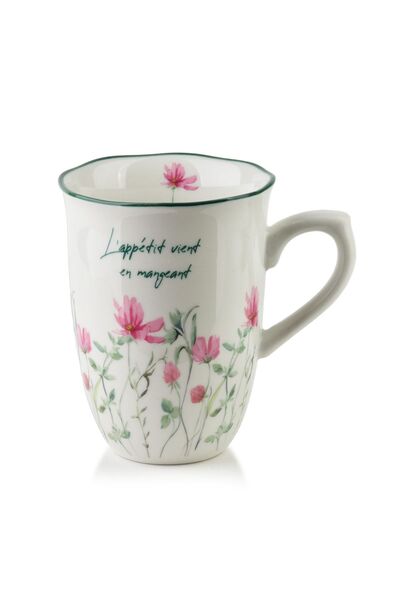 MONDEX Cană Porțelan MOLLIE 340 ml 9 x 4.3 x 11 cm Albă 1 buc.
