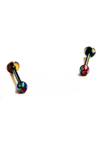 AMALFİ Αξεσουάρ Σκουλαρίκι Piercing από Επιχρυσωμένο Ατσάλι Χρυσό / Ροζ