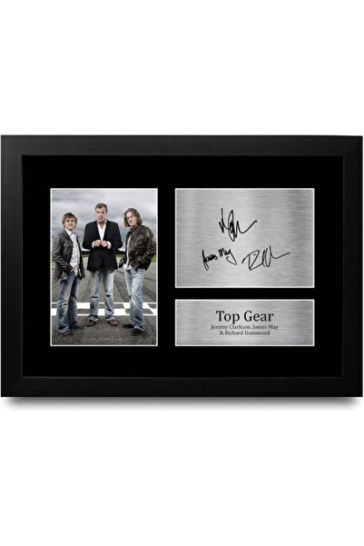 HWC Trading FR A4 Top Gear Clarkson, May, Hammond Gifts Printed Signed Autogr...