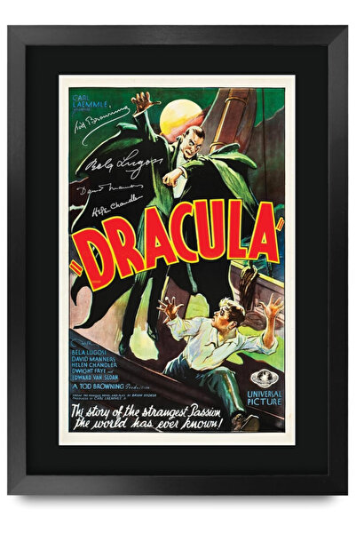 HWC Trading FR A3 Dracula (The Original 1931) Gifts Printed Poster Signed Aut...