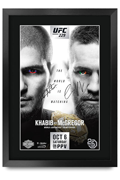 HWC Trading هدية UFC 229: صورة موقعة ومطبوعة لقتال خابيب نورماغوميدوف ضد كونو...