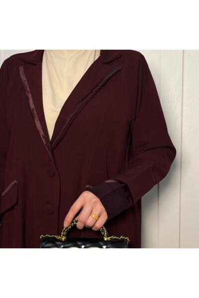 Generic Vinum Abaya - Luxurious Burgundy Abaya