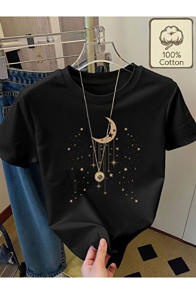 puolikuu Μπλουζάκι Unisex με άνετη εφαρμογή και στάμπα