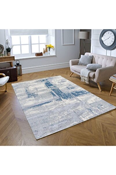 Handpicked Furniture Abstract Blue Rug, Ultra Soft Area Carpets For Bed Room,...