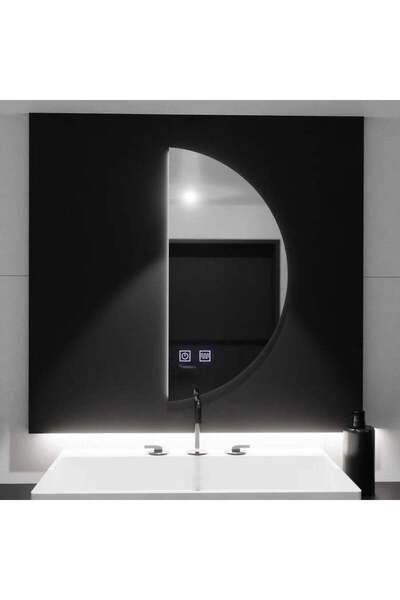La Cucu Oglinda LED Semiluna 50x100cm, Arcuat Touch, Sistem Dezaburire, Dimabila