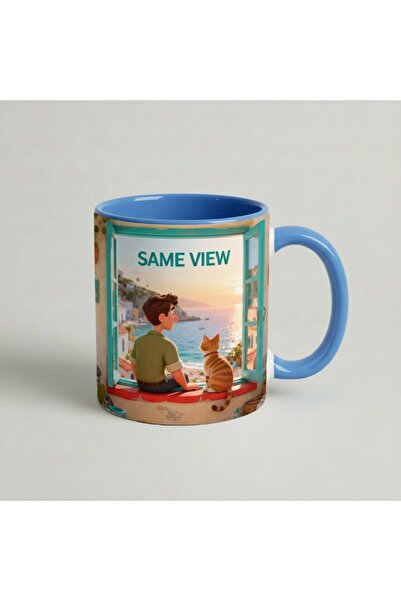 Petgifts Cana Cadou Personalizat Amuzanta Cu Mesaj Same View - Ceramica 330 Ml