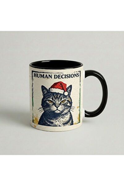 Petgifts Cana Cadou Personalizat Amuzanta Cu Mesaj Human Decisions - Ceramica...