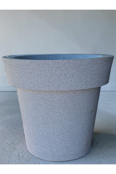 Home Dekaform Alba Beton Görünümlü Dekoratif Plastik Saksı Büyük Boy Ultra Ha...