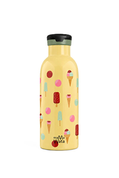 Mamawata Ice Cream Pipetli Çocuk Termos Matara 470 ml Paslanmaz Çelik Sızdırm...