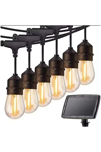 BZRSH Ghirlanda Solara cu 10 Becuri LED Filament 2W E27 10m Protectie IP65 Re...