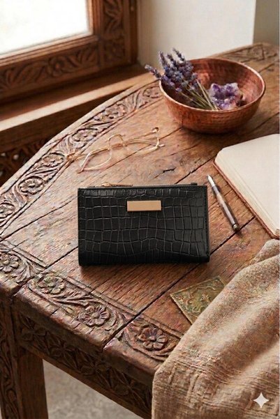 Lexa Aksesuar Lüx Kroko Desen Model Kadın Cüzdan Kartlık