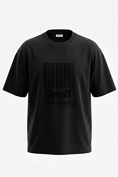 Anetos Slipknot dizajn, pamučna crna oversize majica sa štampanim leđima