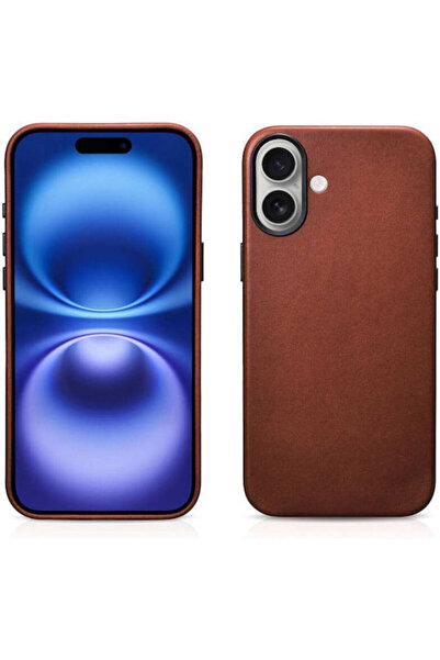 ICARER Δερμάτινο Πίσω Κάλυμμα 2mm Αδιάβροχο Καφέ (iPhone 17)