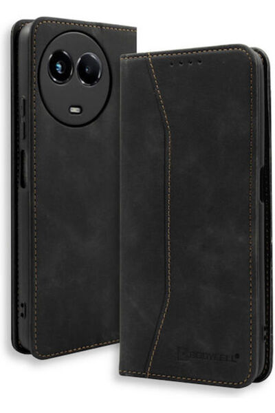 OEM Θήκη Βιβλίο Συνθετικό Δέρμα / Δέρμα Μαύρο (Realme 11)