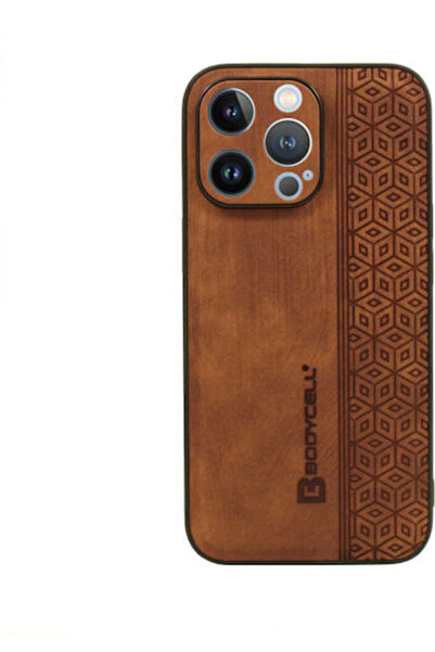 Other Δερμάτινη Πίσω Θήκη με Σχέδιο Bodycell Καφέ (iPhone 14 Pro Max) Κωδικός...