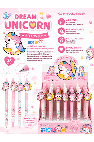 Pembe Pasaj Uçlu Kalem - Unicorn 0.7 Uçlu Kalem