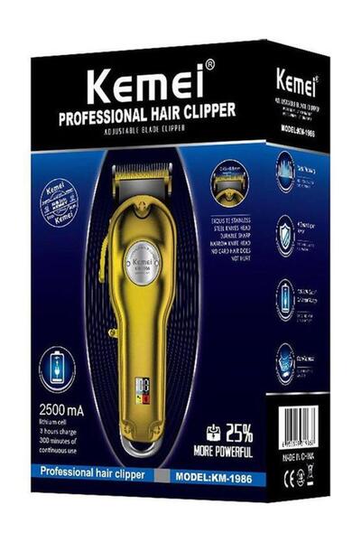 Kemei KM-1986 Professional Hair Clipper Golden