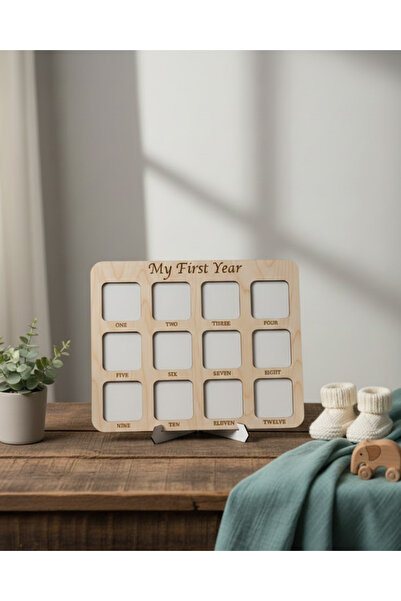 ih ihra Kişiselleştirilebilir "My First Year" Bebek Anı Çerçevesi - 12 Aylık ...