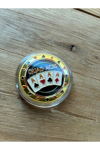 cigarol Poker oyunu şans madalyonu tamamı metal kart çip tutucu