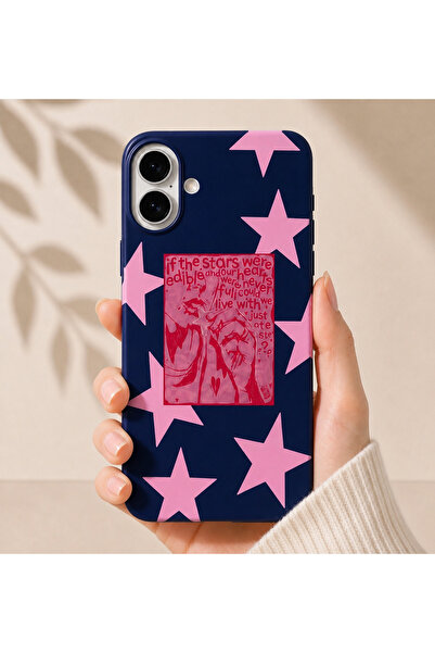 OVADA İphone 16 Uyumlu Desenli Yıldız Desenli Telefon Kılıfı