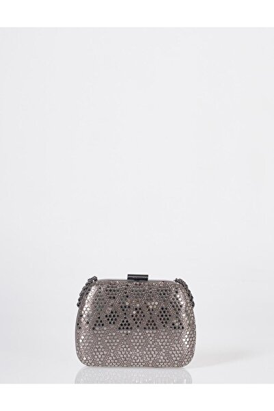 Kayra Glitter Portfolio Bag Smoked