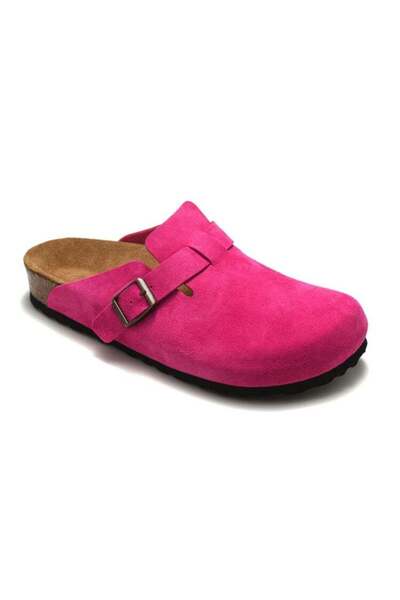 BIRKENSTOK حذاء بوسطن ذو نعل ناعم من الجلد السويدي - مقاس واسع (يُناسب المقاس...