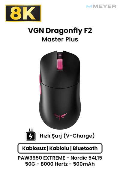 Meyer Gaming VGN Dragonfly F2 Master Plus 8K Kablosuz Gaming Mouse