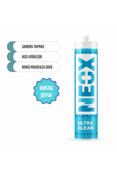 Ultra Clear Kristal Şeffaf Hibrit Mastik ve Yapıştırıcı (Koli 12 x 290ml)