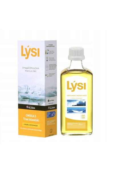 Lysi Tran Islandzki Cytrynowy 240Ml