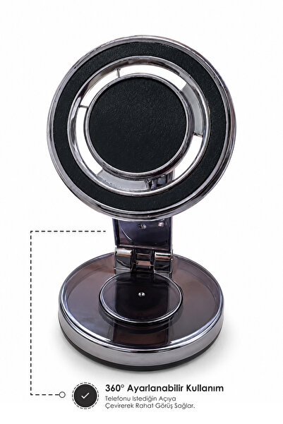 WANNA PROTECT Metal Katlanabilir Telefon Standı 360° Ayarlanabilir Telefon Tu...