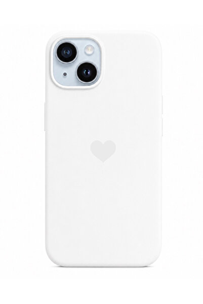 APPZONE iPhone 13/14/15 Uyumlu Kalp Logolu Lansman Silikon Kılıf İçi Kadife K...