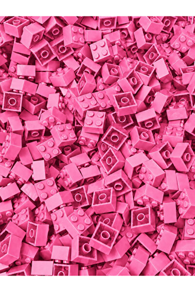 ThinkMaster 100 Pieces Single Color Pink 2X2 Compatible Piece with Classic and City