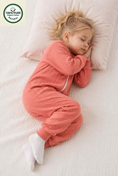 Cantoy 4 Seasons Muslin Long Sleeve 1.0 Tog 100% Cotton Sleeping Bag