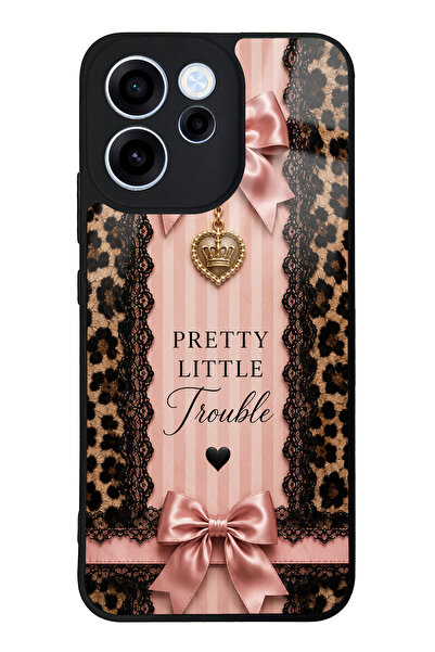 Spoyi Oppo Reno 15F Pretty Leopard Bow Tasarımlı Glossy Telefon Kılıfı