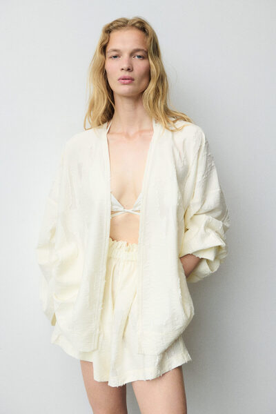 H&M Saçaklı Kaftan Ceket