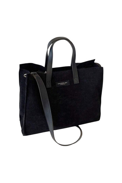 OEM Black velour women's Bag 36x13x30cm