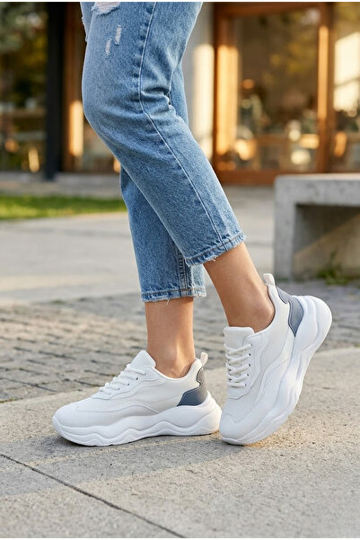 Suuet Rou Kadın Sneakers Bağcıklı Spor Ayakkabı Deri