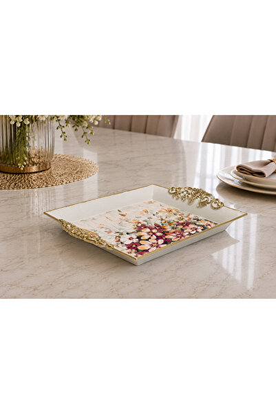 Zucci Home صينية فاخرة على الطراز الباروكي مقاس 22x26 سم |   الهارموني الإنجل...