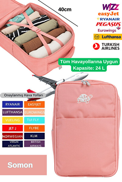 Jet Turtle Rucsac de călătorie 40cm 40x25x15 cm Pegasus, Wizz Air, Ryanair, B...