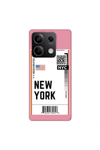 Other Xiaomi Redmi Note 13 5G New York NYC Pink Colored Silicone TPU Θήκη
