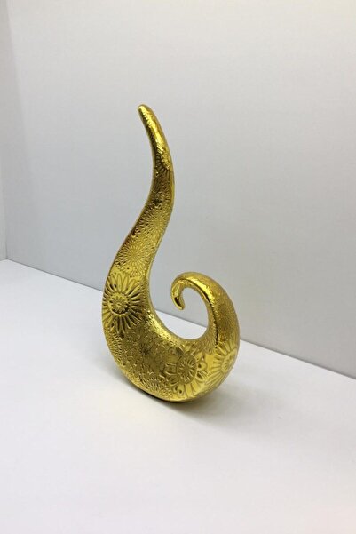 OEM Dekoratif Porselen Obje Altın Salyangoz Biblo 30x17x6 Cm