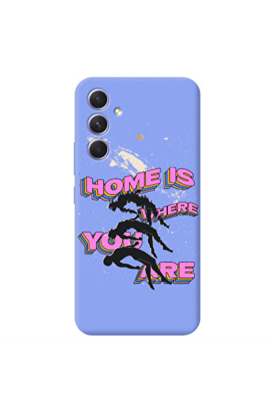 Other Samsung A54 Home Is Where Light Purple Colored Silicone TPU Θήκη