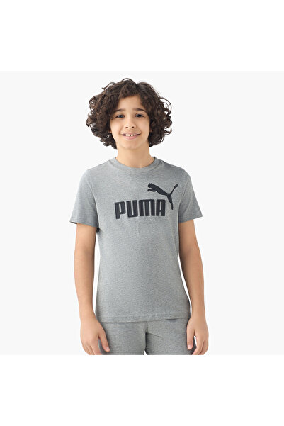 Puma Crew Neck Short Sleeves T-shirt with Logo Print