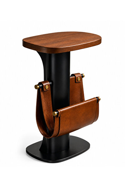 Diez DİEZMAISON Patina Leather Side Table yan dergilik sehpa