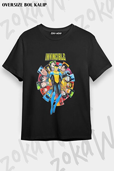 ZOKAWEAR Μπλουζάκι Unisex Loose Fit Invincible v2 με στάμπα