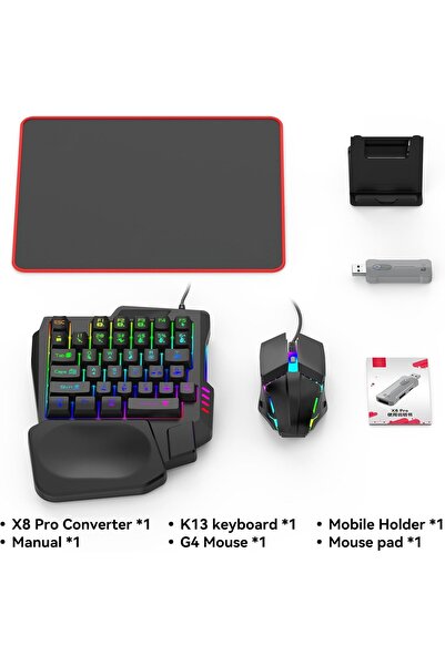 Rokis 5 in 1 X8 pro PUBG Controller Gaming Keyboard Mouse Converter,Mouse&Key...