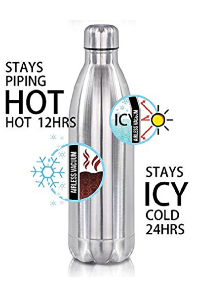 Myhomes Sticla termos MyHomes®, din inox, capacitatea 500 ml, pereti dublii c...