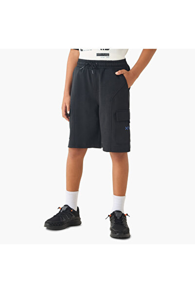 XYZ Elasticated Drawstring Waist Shorts with Cargo Pockets